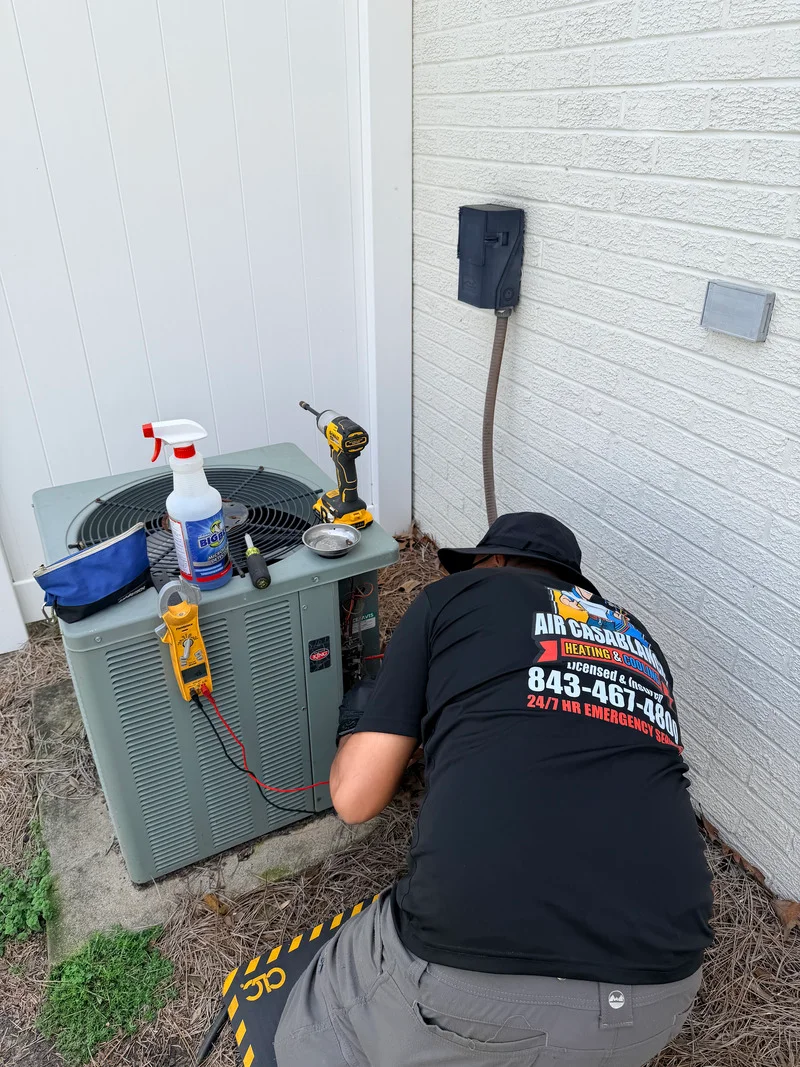 AC Installation In Myrtle Beach by air casablanca heating and cooling.